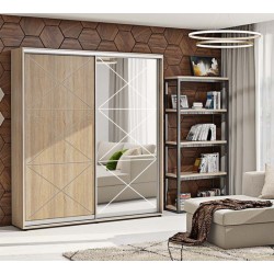 Шкаф-купе "Прованс" крашеный высокий глянец с зеркалом 2,0м